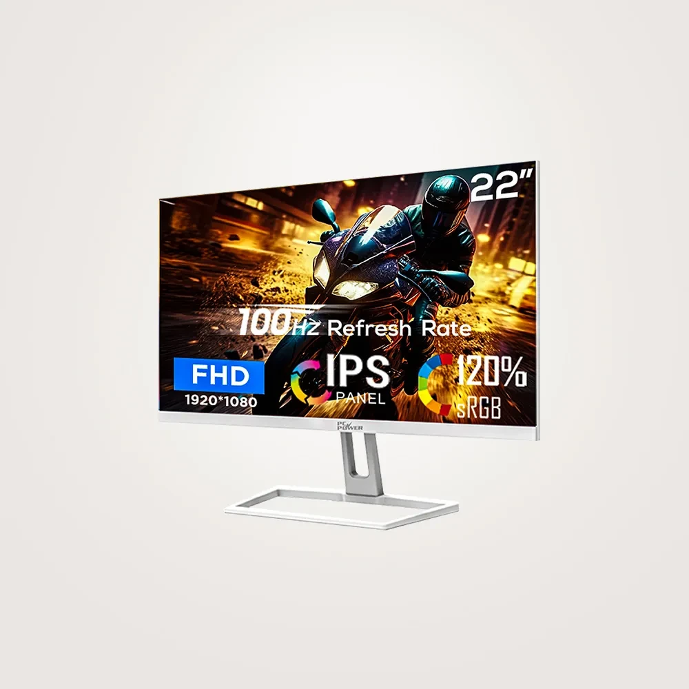 PC Power PCGM22WSY 21.45 Inch FHD Display HDMI, VGA White Gaming Monitor