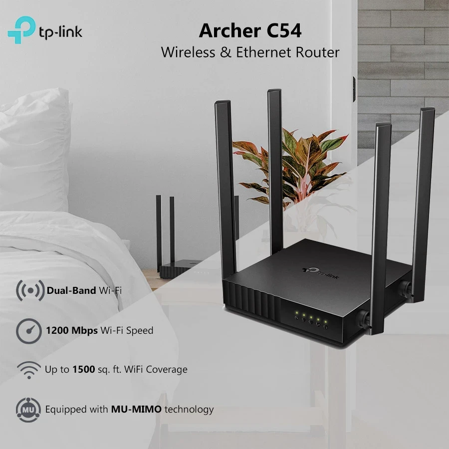 TP-Link Archer C54 Ethernet Dual-Band AC1200 Mbps Wi-Fi Router