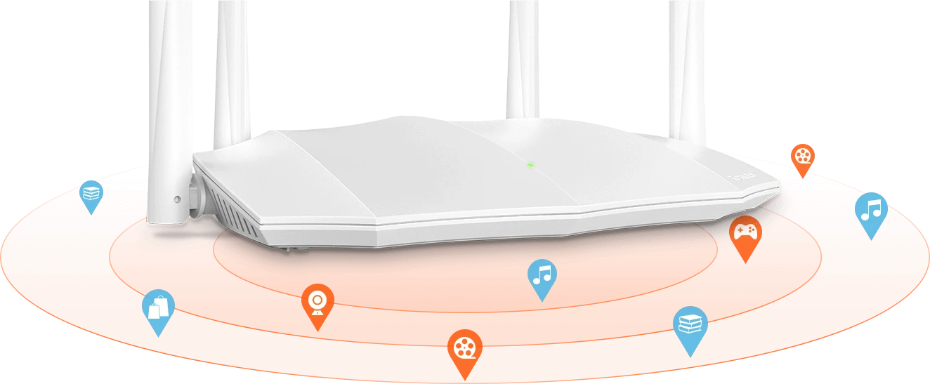 Tenda F6 N300 Mbps Ethernet Single-Band Wi-Fi Router