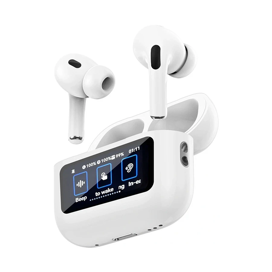 Wiwu T22 ANC White True Wireless Earbuds with Touch Display