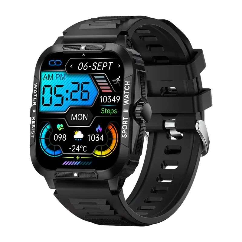 Colmi P76 Black Bluetooth Calling Smart Watch