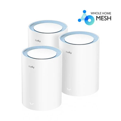 Cudy M1200 AC1200 Mbps Ethernet Dual-Band Mesh Wi-Fi 5 System (3-Pack)