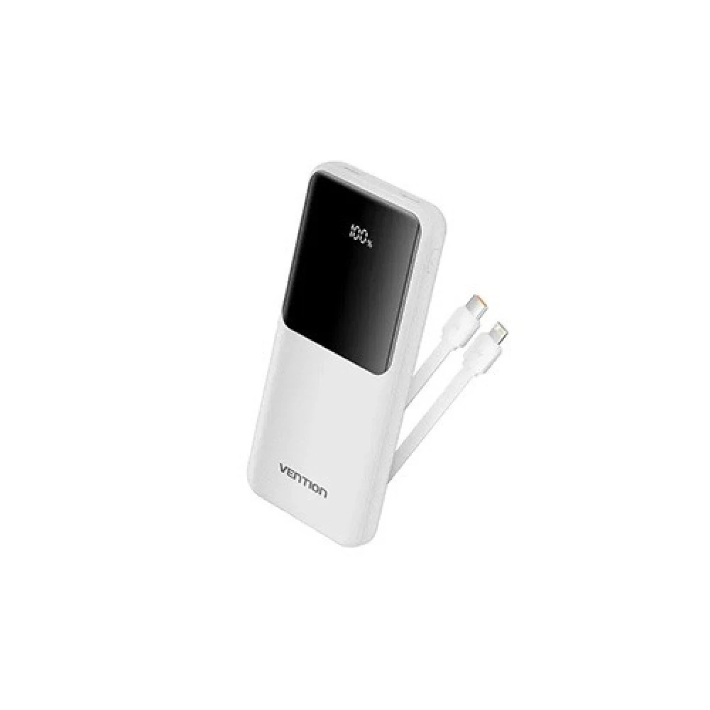 Vention I13WB-V2 22.5W LED Digital Display 10000mAh Power Bank (White)