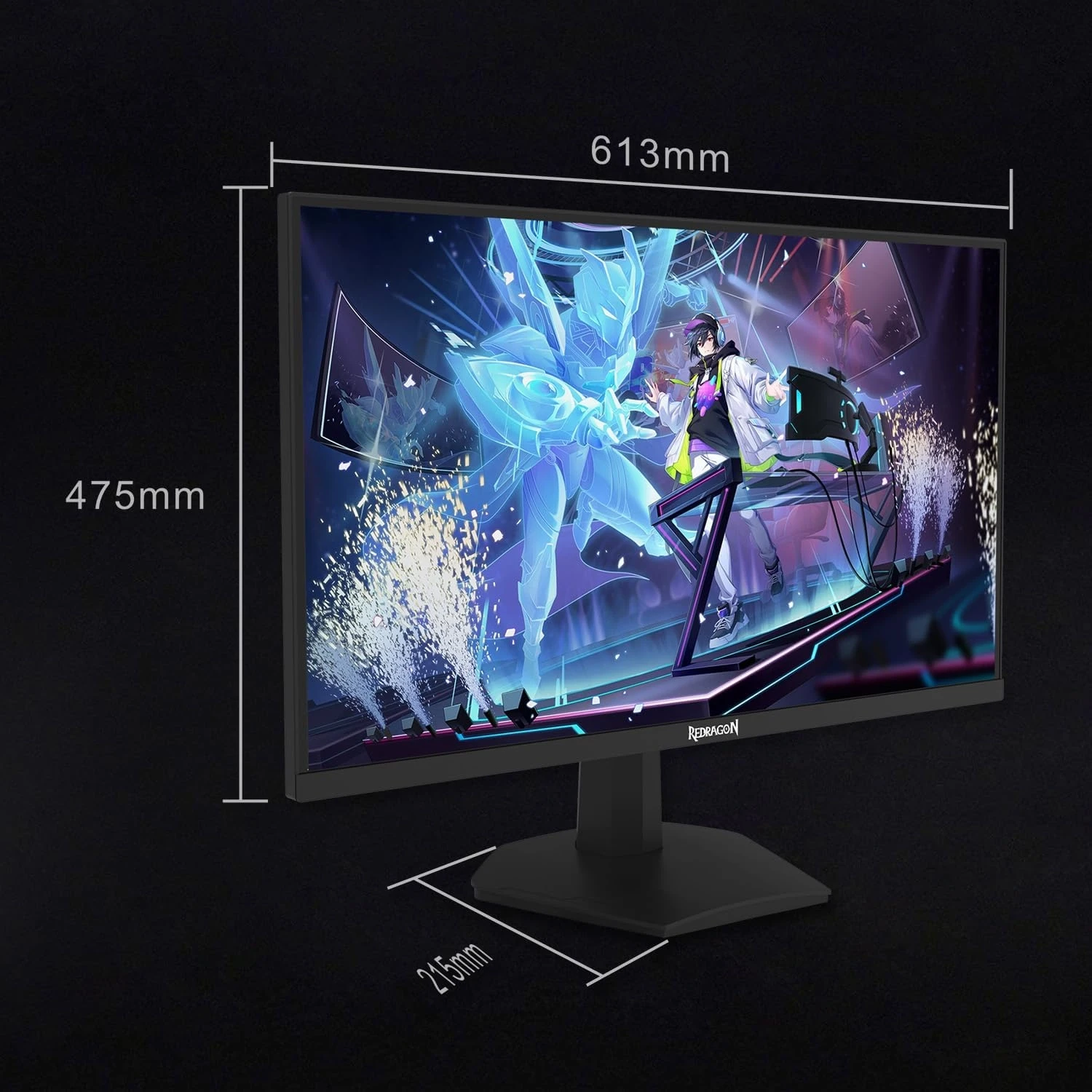 Redragon MIRROR-II GM27XIPS 27 Inch FHD Display Dual HDMI DP Gaming Monitor