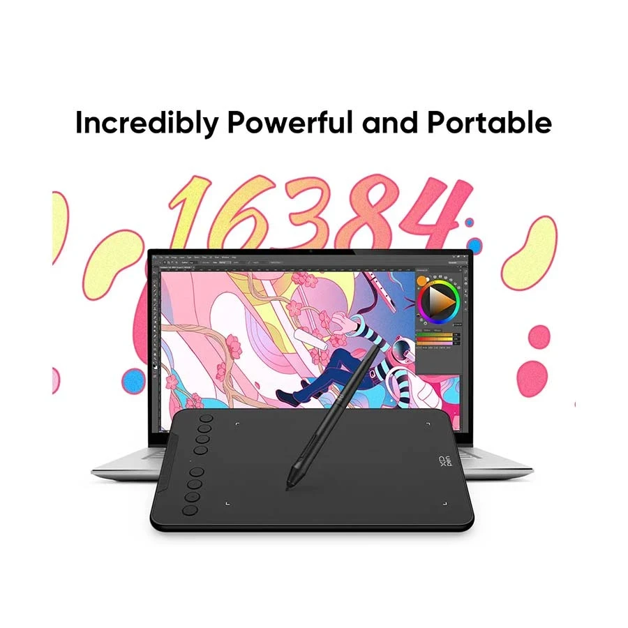 XP-Pen Deco Mini 7 V2 7 Inch Black Digital Drawing Graphics Tablet