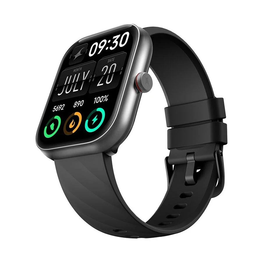 Fastrack Kruz+ Gun Black Bluetooth Calling Smart Watch