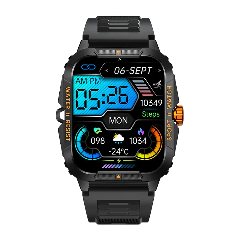 Colmi P76 Black & Orange Bluetooth Calling Smart Watch