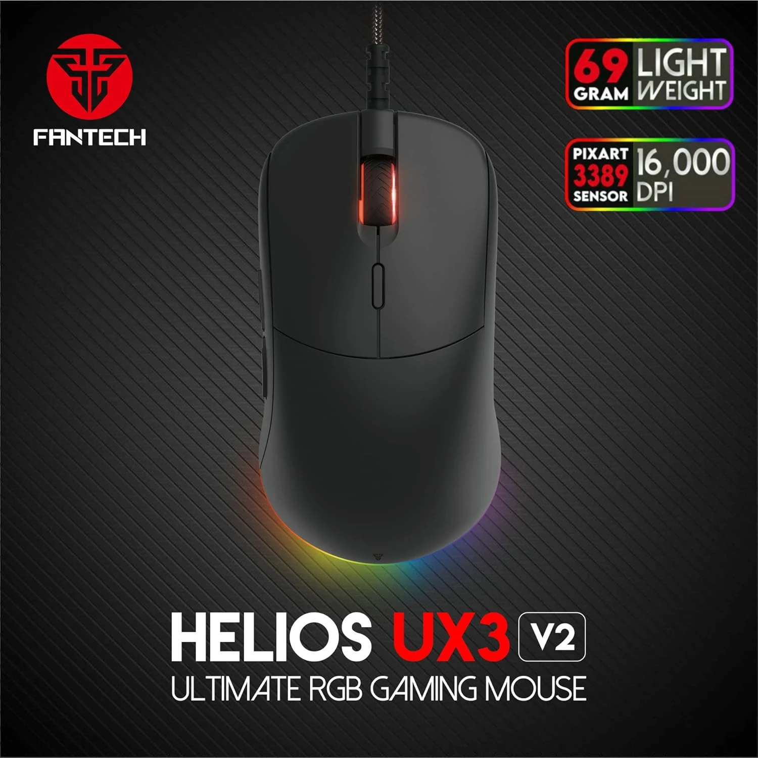 Fantech HELIOS UX3 RGB USB Black Gaming Mouse