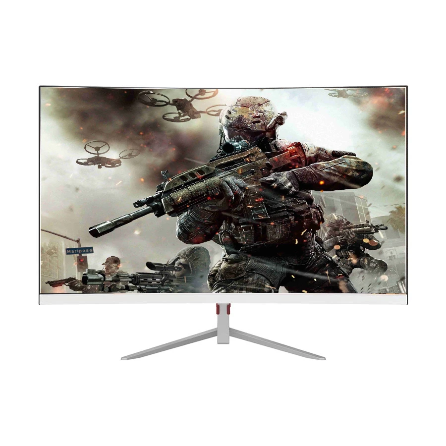 PC Power PCG24F180CW 23.8 Inch FHD Display HDMI DP White Curved Gaming Monitor