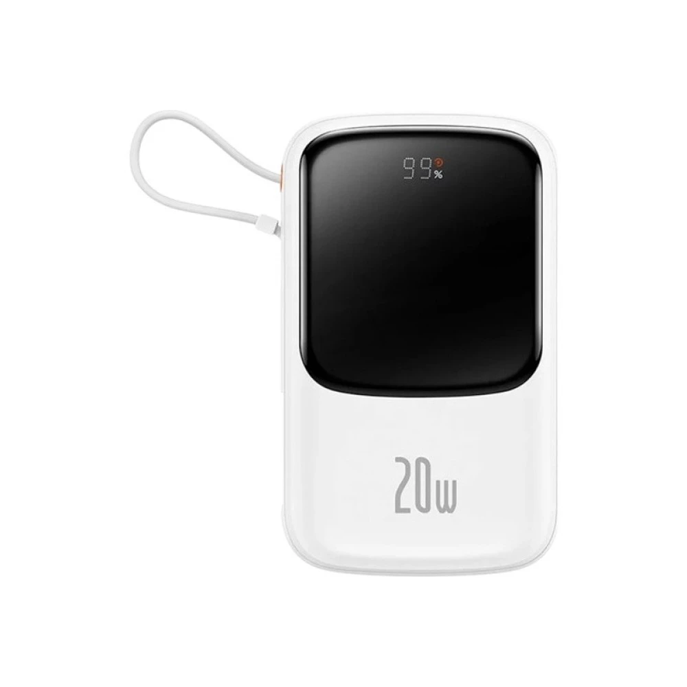 Baseus Qpow PRO 10000mAh 20W fast Charger Power bank (White)