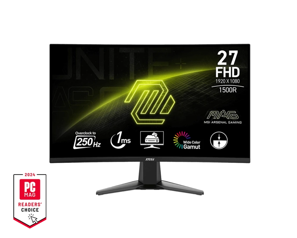 MSI Mag 27C6X 27 Inch FHD Display Dual HDMI DP Curved Gaming Monitor